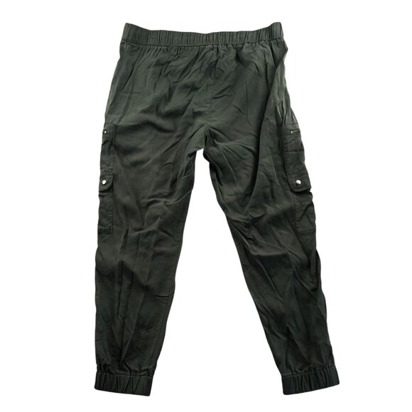 Banana Republic Mens Cargo Jogger Pants Large Green Pull On Drawstring Casual - Picture 2 of 16